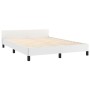 Estructura de cama cabecero cuero sintético blanco 140x190 cm de , Camas y somieres - Ref: Foro24-3125507, Precio: 232,50 €, ...