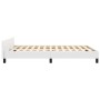 White synthetic leather headboard bed frame 140x190 cm by , Beds and slatted bases - Ref: Foro24-3125507, Price: 233,37 €, Di...