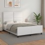 White synthetic leather headboard bed frame 140x200 cm by , Beds and slatted bases - Ref: Foro24-3125513, Price: 236,37 €, Di...