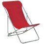 Folding beach chairs, 2 units, steel and red Oxford fabric by vidaXL, Garden chairs - Ref: Foro24-44360, Price: 69,13 €, Disc...