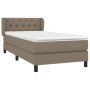 Box spring bed with taupe gray fabric mattress 80x200 cm by , Beds and slatted bases - Ref: Foro24-3126441, Price: 305,82 €, ...