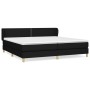 Cama box spring con colchón tela negro 200x200 cm de , Camas y somieres - Ref: Foro24-3126751, Precio: 556,70 €, Descuento: %