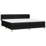 Cama box spring con colchón tela negro 200x200 cm de , Camas y somieres - Ref: Foro24-3126751, Precio: 556,70 €, Descuento: %