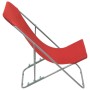 Folding beach chairs, 2 units, steel and red Oxford fabric by vidaXL, Garden chairs - Ref: Foro24-44360, Price: 69,13 €, Disc...