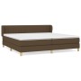 Cama box spring con colchón tela marrón oscuro 200x200 cm de , Camas y somieres - Ref: Foro24-3126992, Precio: 592,05 €, Desc...