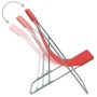 Folding beach chairs, 2 units, steel and red Oxford fabric by vidaXL, Garden chairs - Ref: Foro24-44360, Price: 69,13 €, Disc...