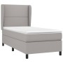 Box spring bed with light gray fabric mattress 90x190 cm by , Beds and slatted bases - Ref: Foro24-3127845, Price: 357,30 €, ...