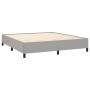 Box spring bed with light gray fabric mattress 160x200 cm by , Beds and slatted bases - Ref: Foro24-3127893, Price: 591,99 €,...