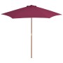 Garden umbrella with wooden pole 270 cm burgundy by vidaXL, Umbrellas - Ref: Foro24-44517, Price: 55,99 €, Discount: %