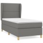 Cama box spring con colchón tela gris oscuro 90x190 cm de , Camas y somieres - Ref: Foro24-3128406, Precio: 341,58 €, Descuen...