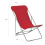 Folding beach chairs, 2 units, steel and red Oxford fabric by vidaXL, Garden chairs - Ref: Foro24-44360, Price: 69,13 €, Disc...