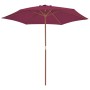 Garden umbrella with wooden pole 270 cm burgundy by vidaXL, Umbrellas - Ref: Foro24-44517, Price: 55,99 €, Discount: %