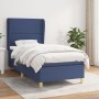 Box spring bed with blue fabric mattress 90x200 cm by , Beds and slatted bases - Ref: Foro24-3128419, Price: 366,15 €, Discou...