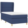 Box spring bed with blue fabric mattress 90x200 cm by , Beds and slatted bases - Ref: Foro24-3128419, Price: 366,15 €, Discou...