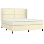 Cama box spring con colchón cuero sintético crema 160x200 cm de , Camas y somieres - Ref: Foro24-3128981, Precio: 591,44 €, D...