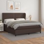 Cama box spring con colchón cuero sintético marrón 180x200 cm de , Camas y somieres - Ref: Foro24-3128988, Precio: 655,22 €, ...