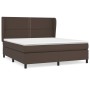 Cama box spring con colchón cuero sintético marrón 180x200 cm de , Camas y somieres - Ref: Foro24-3128988, Precio: 655,22 €, ...