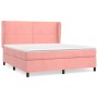 Cama box spring con colchón terciopelo rosa 160x200 cm de , Camas y somieres - Ref: Foro24-3129164, Precio: 565,12 €, Descuen...