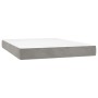 Cama box spring con colchón terciopelo gris claro 140x190 cm de , Camas y somieres - Ref: Foro24-3129147, Precio: 559,13 €, D...