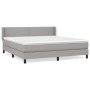 Cama box spring con colchón tela gris claro 160x200 cm de , Camas y somieres - Ref: Foro24-3129641, Precio: 499,15 €, Descuen...