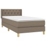 Box spring bed with taupe gray fabric mattress 80x200 cm by , Beds and slatted bases - Ref: Foro24-3130469, Price: 323,35 €, ...