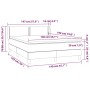 Box spring bed with black velvet mattress 140x190 cm by , Beds and slatted bases - Ref: Foro24-3130897, Price: 420,99 €, Disc...