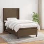 Box spring bed with dark brown fabric mattress 100x200 cm by , Beds and slatted bases - Ref: Foro24-3131252, Price: 390,09 €,...