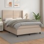 Cama box spring con colchón cuero sintético capuchino 140x200cm de , Camas y somieres - Ref: Foro24-3132446, Precio: 576,75 €...