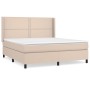 Box spring bed with cappuccino synthetic leather mattress 160x200cm by , Beds and slatted bases - Ref: Foro24-3132452, Price:...