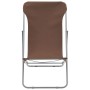 Folding beach chairs, 2 units, steel and brown oxford fabric by vidaXL, Garden chairs - Ref: Foro24-44362, Price: 65,28 €, Di...