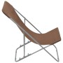 Folding beach chairs, 2 units, steel and brown oxford fabric by vidaXL, Garden chairs - Ref: Foro24-44362, Price: 65,28 €, Di...