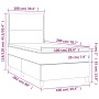 Boxspringbett-Matratze und LED-Leuchten, cremefarbener Stoff, 100 x 200 cm von , Betten und Lattenroste - Ref: Foro24-3135338...