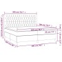 Cama box spring colchón luces LED tela marrón oscuro 200x200 cm de , Camas y somieres - Ref: Foro24-3135704, Precio: 691,94 €...