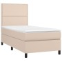 Cama box spring colchón LED cuero sintético capuchino 80x200 cm de , Camas y somieres - Ref: Foro24-3135854, Precio: 350,37 €...