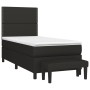 Box spring bed with black fabric mattress 100x200 cm by , Beds and slatted bases - Ref: Foro24-3136495, Price: 385,99 €, Disc...