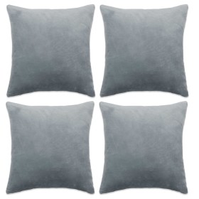 Fabric cushion covers 40x40 cm gray 4 units by vidaXL, Cushions - Ref: Foro24-132939, Price: 24,24 €, Discount: %