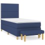 Box spring bed with blue fabric mattress 90x200 cm by , Beds and slatted bases - Ref: Foro24-3137051, Price: 382,93 €, Discou...