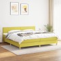 Cama box spring con colchón tela verde 200x200 cm de , Camas y somieres - Ref: Foro24-3140488, Precio: 573,85 €, Descuento: %