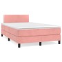 Cama box spring con colchón terciopelo rosa 120x200 cm de , Camas y somieres - Ref: Foro24-3141238, Precio: 393,23 €, Descuen...