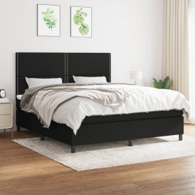 Box spring bed with black fabric mattress 180x200 cm by , Beds and slatted bases - Ref: Foro24-3141715, Price: 617,35 €, Disc...