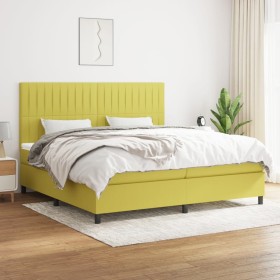 Box spring bed with green fabric mattress 200x200 cm by , Beds and slatted bases - Ref: Foro24-3141968, Price: 617,99 €, Disc...