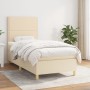 Box spring bed with cream fabric mattress 90x200 cm by , Beds and slatted bases - Ref: Foro24-3142230, Price: 344,87 €, Disco...