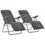 Folding garden chairs with cushion 2 units gray by vidaXL, Garden chairs - Ref: Foro24-44320, Price: 186,49 €, Discount: %