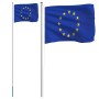 Aluminum mast and flag of Europe 6.23 m by , Flags and windsocks - Ref: Foro24-3147114, Price: 71,06 €, Discount: %