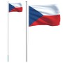 Mast and flag of Czech Republic aluminum 6.23 m by , Flags and windsocks - Ref: Foro24-3147109, Price: 69,61 €, Discount: %