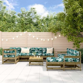 Garden furniture set 10 pieces impregnated pine wood by , Garden sets - Ref: Foro24-3186577, Price: 549,99 €, Discount: %