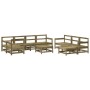 Garden furniture set 10 pieces impregnated pine wood by , Garden sets - Ref: Foro24-3186577, Price: 536,11 €, Discount: %