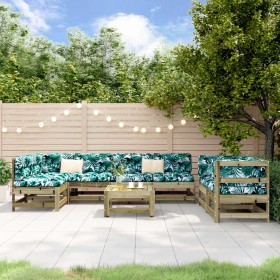 Garden furniture set 8 pieces impregnated pine wood by , Garden sets - Ref: Foro24-3186458, Price: 451,99 €, Discount: %