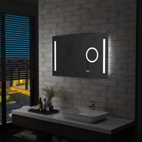 Espejo de pared de baño con LED y sensor táctil 100x60 cm de , Espejos - Ref: Foro24-144743, Precio: 154,48 €, Descuento: %