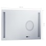 Bathroom wall mirror with LED and touch sensor 100x60 cm by , Mirrors - Ref: Foro24-144743, Price: 154,48 €, Discount: %